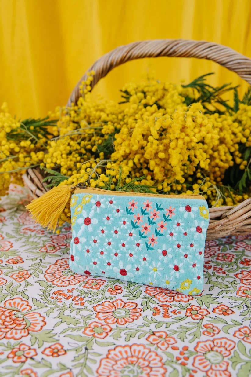 Pink Lemons Ltd - Velvet Meadow Pouch: Large