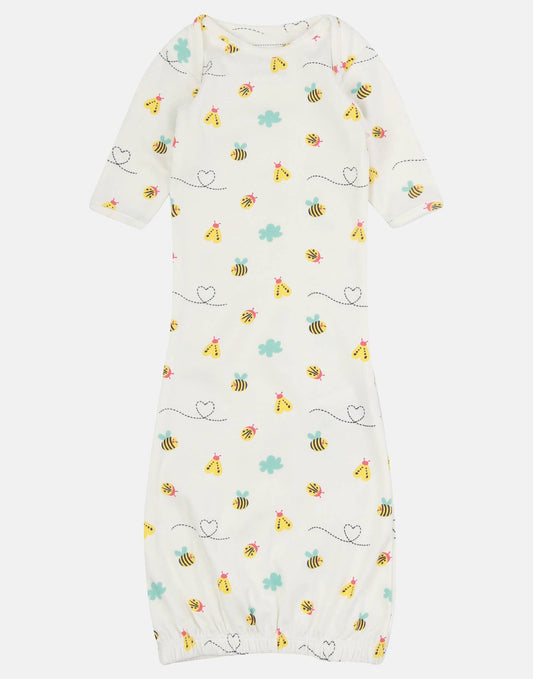 Piccalilly - LITTLE WINGS BABY NIGHTGOWN: 0-6MONTH