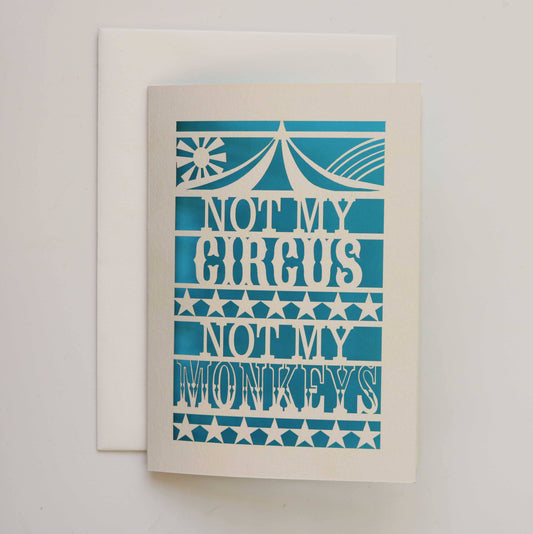 pogofandango - Not My Circus A6 Laser Cut Card