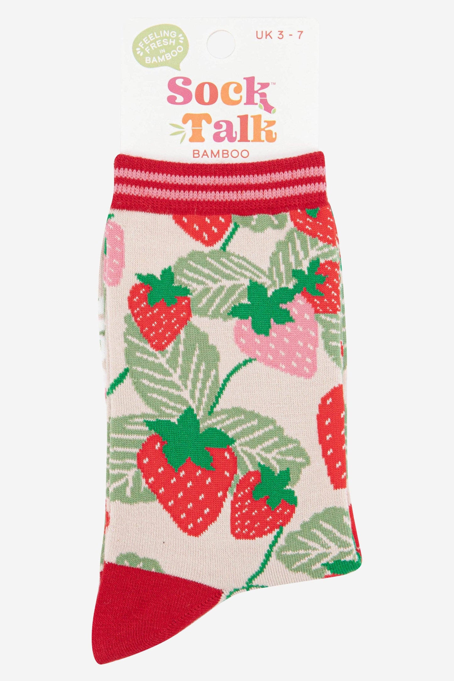 Sock Talk - Women's Strawberry Print Bamboo Socks