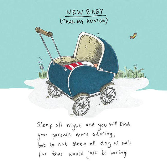 Poet and Painter - 'New Baby, Advice' Greetings Card , FP8