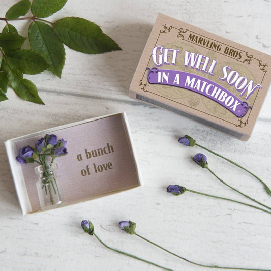 Marvling Bros Ltd - Get Well Bunch Of Roses In A Vase  In A Matchbox