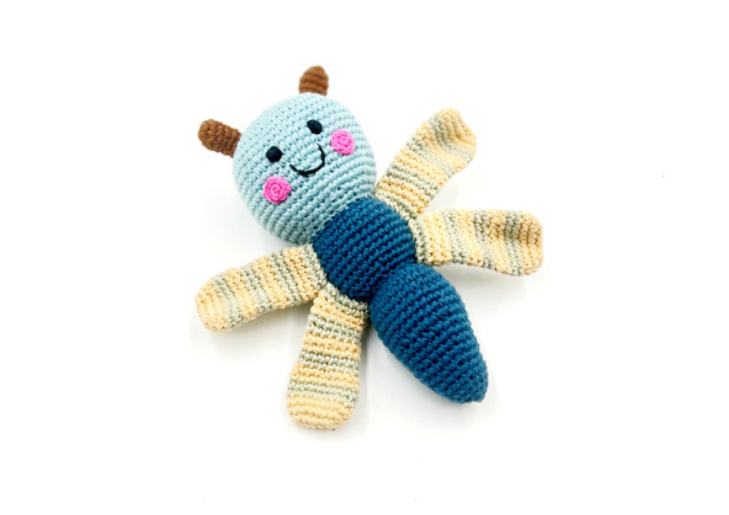 Pebblechild - Baby Toy Dragonfly rattle - petrol