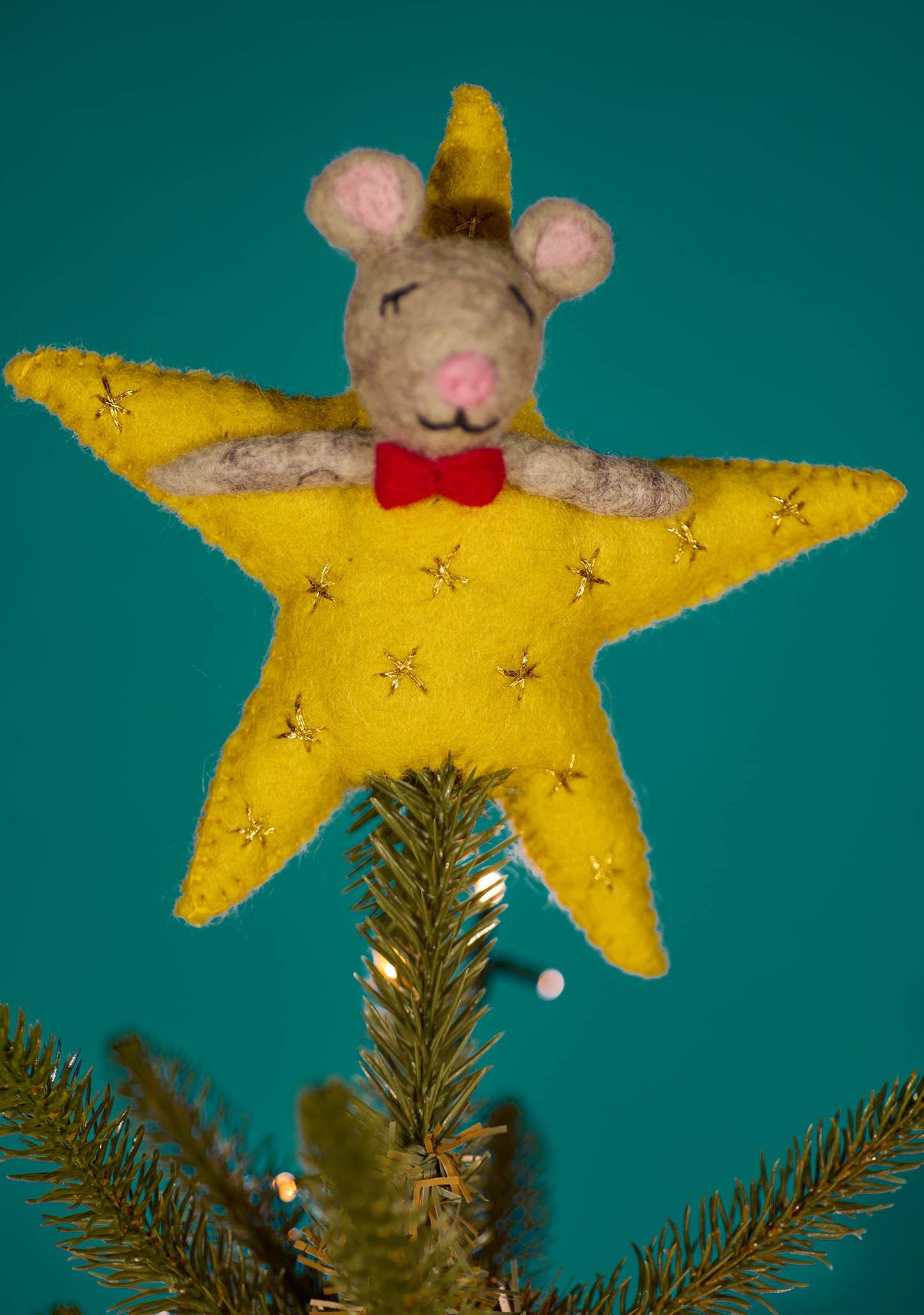 Namaste - Felt Mouse Star Tree Topper