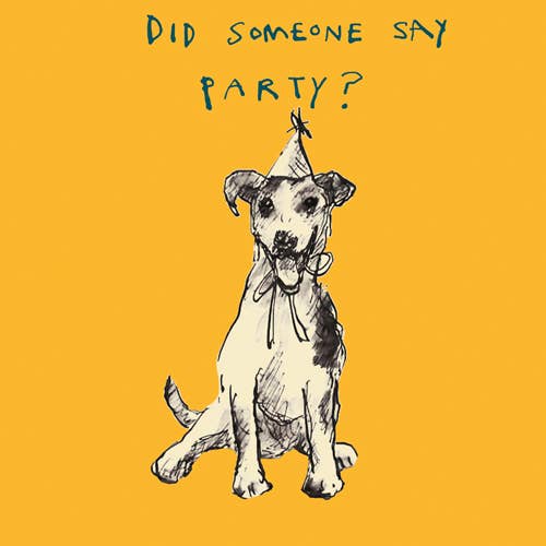 Poet and Painter - 'Did Someone Say Party' Greetings Card, FP3225