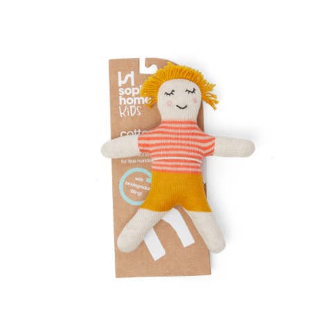 Sophie Home Ltd - Cotton Knit Baby Rattle Toy: Buddy Citrus