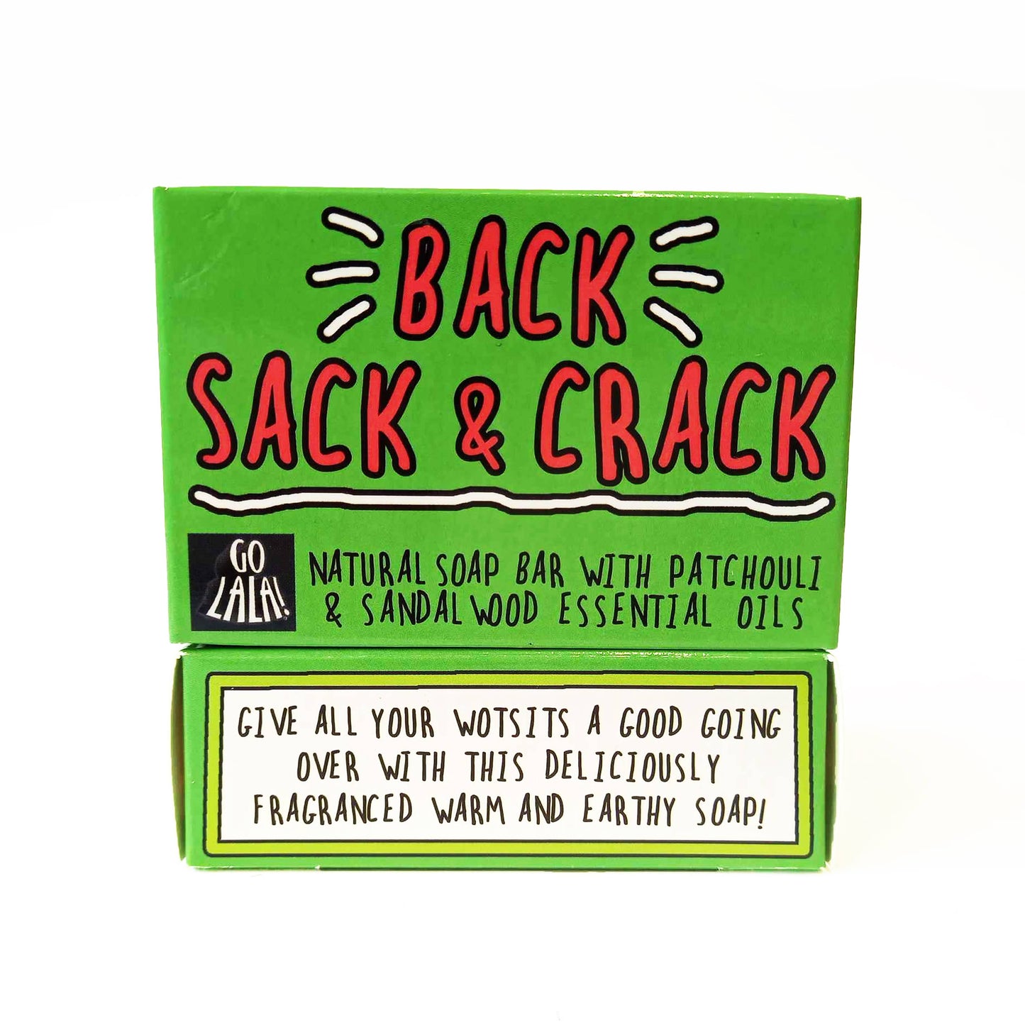 Go La La - Back, Sack & Crack Soap Sandalwood & Patchouli Funny Gift