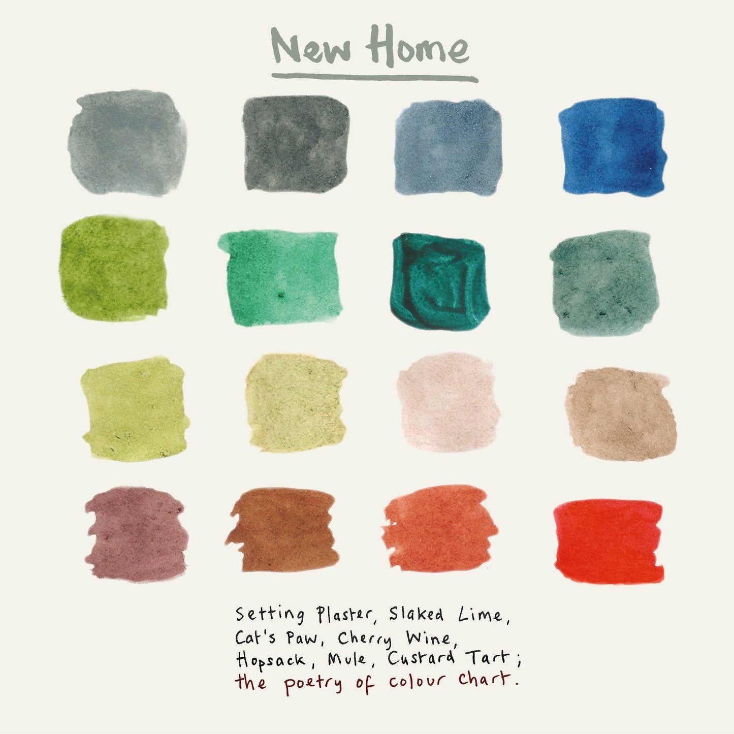 Poet and Painter - 'New Home Paint Chart' Greetings Card , FP53