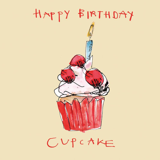 Poet and Painter - 'Happy Birthday Cupcake' Greetings Card, FP3206