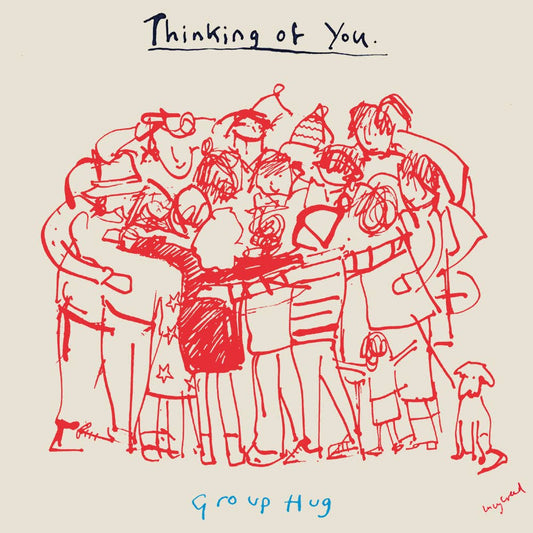 Poet and Painter - 'Thinking of You, Group Hug' Greetings card , FP112