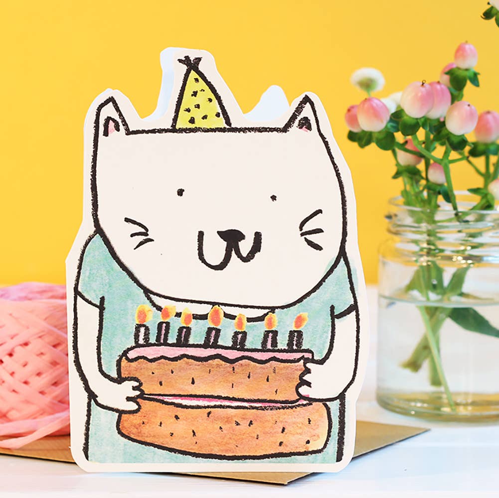 Laura Skilbeck - Cut-Out Cat Birthday Card