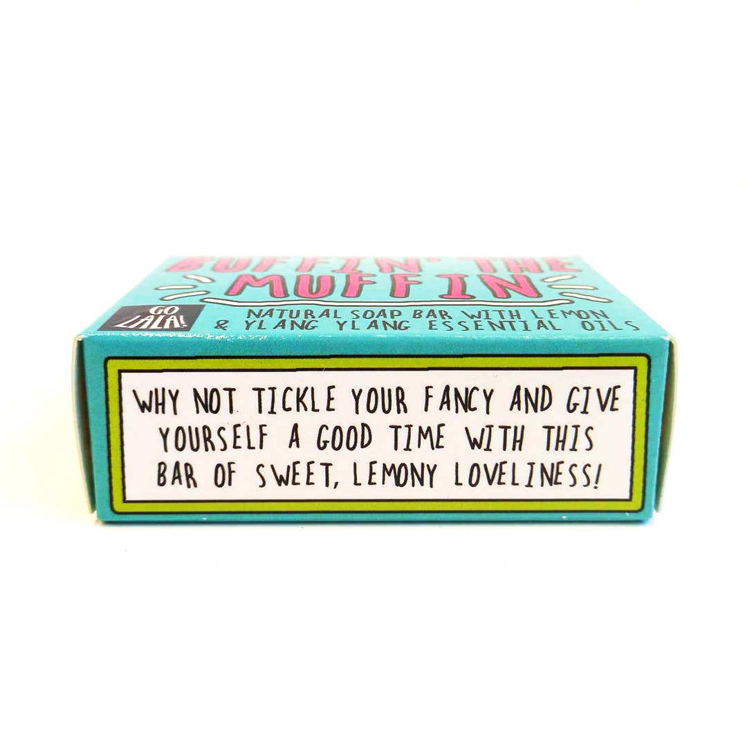 Go La La - Buffin' the Muffin Soap Lemon & Ylang Ylang Funny Gift