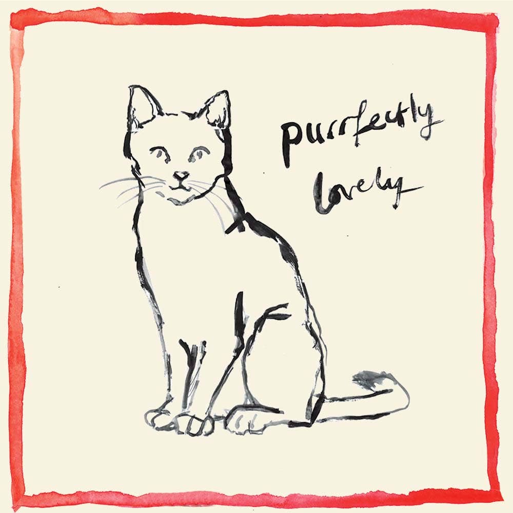 Poet and Painter - 'Purrfectly Lovely' Greetings Card , FP3157
