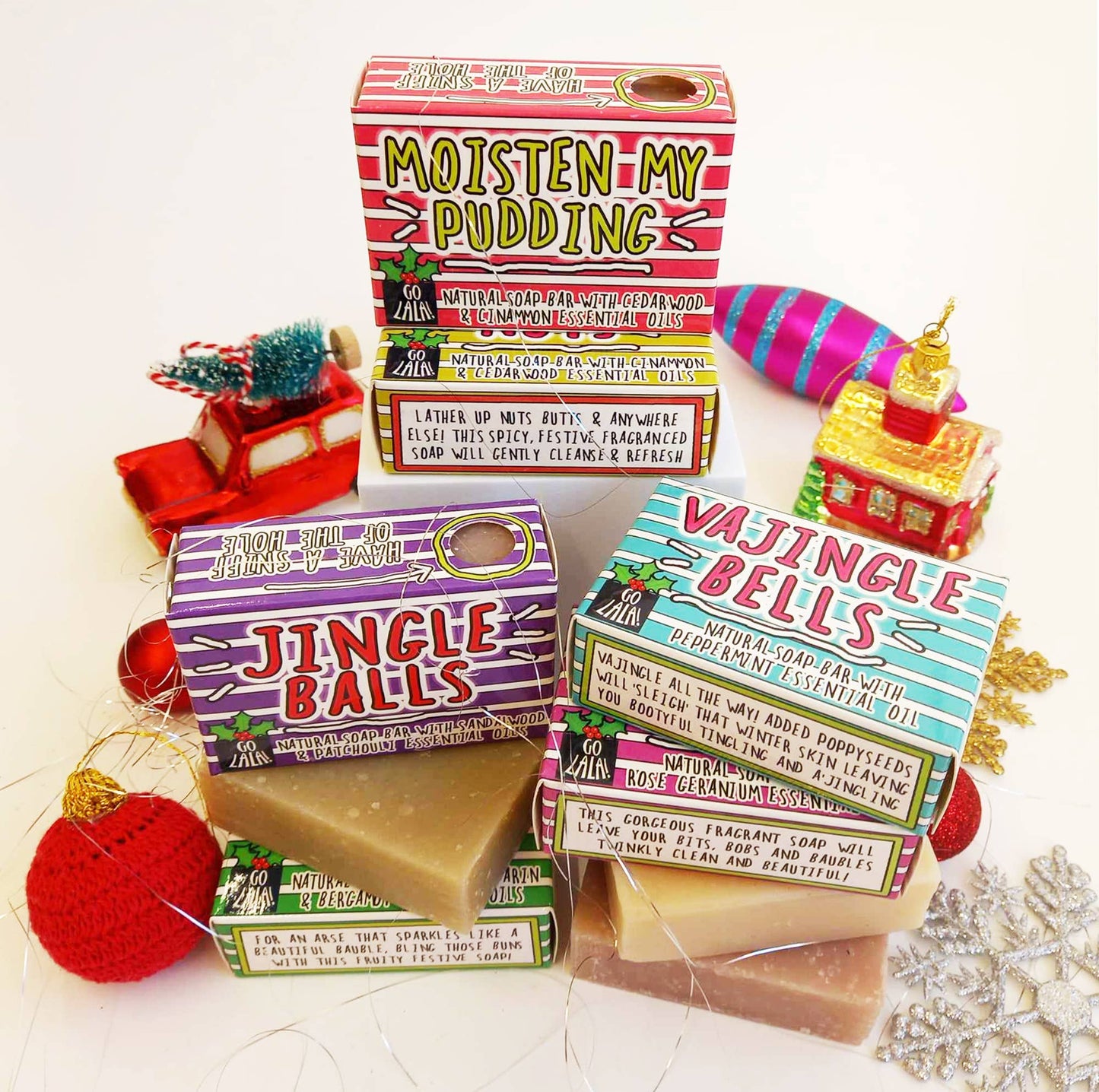 Go La La - Fab Yule Arse Christmas Soap Mandarin & Bergamot Funny Gift