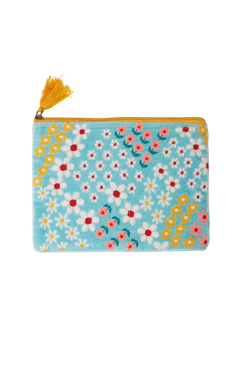 Pink Lemons Ltd - Velvet Meadow Pouch: Large