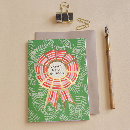 Poet and Painter - 'Natural Born Goddess' Rosette Greetings Card , FP3292