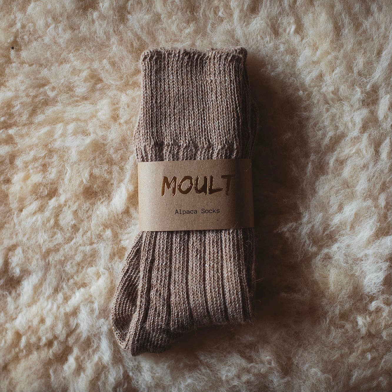 Moult - Alpaca Socks: Ecru, Small (UK4-7)