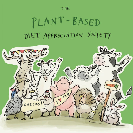 Poet and Painter - 'Plant Based Diet Appreciation Society' Greetings Card