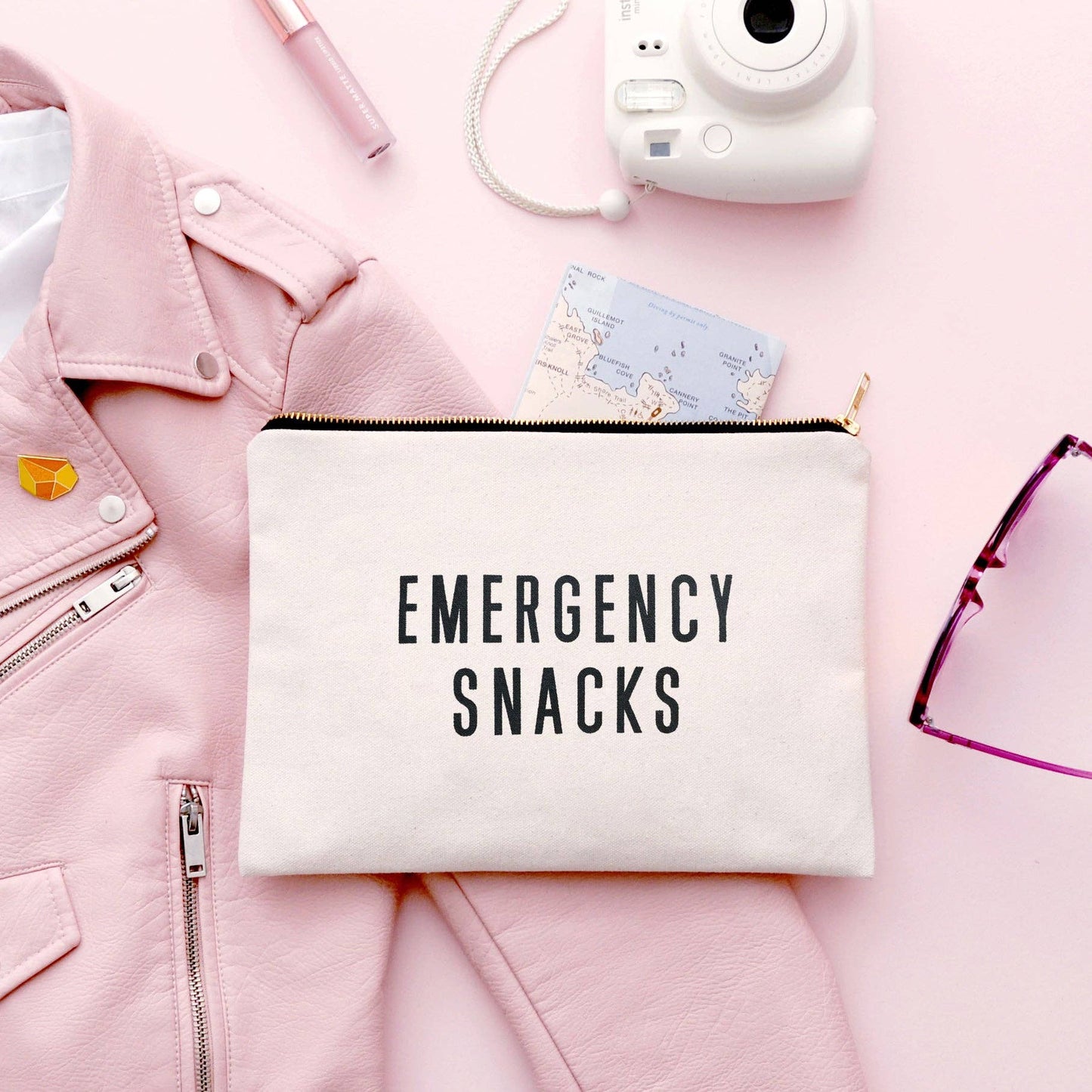 Alphabet Bags - Emergency Snacks - Large Canvas Pouch