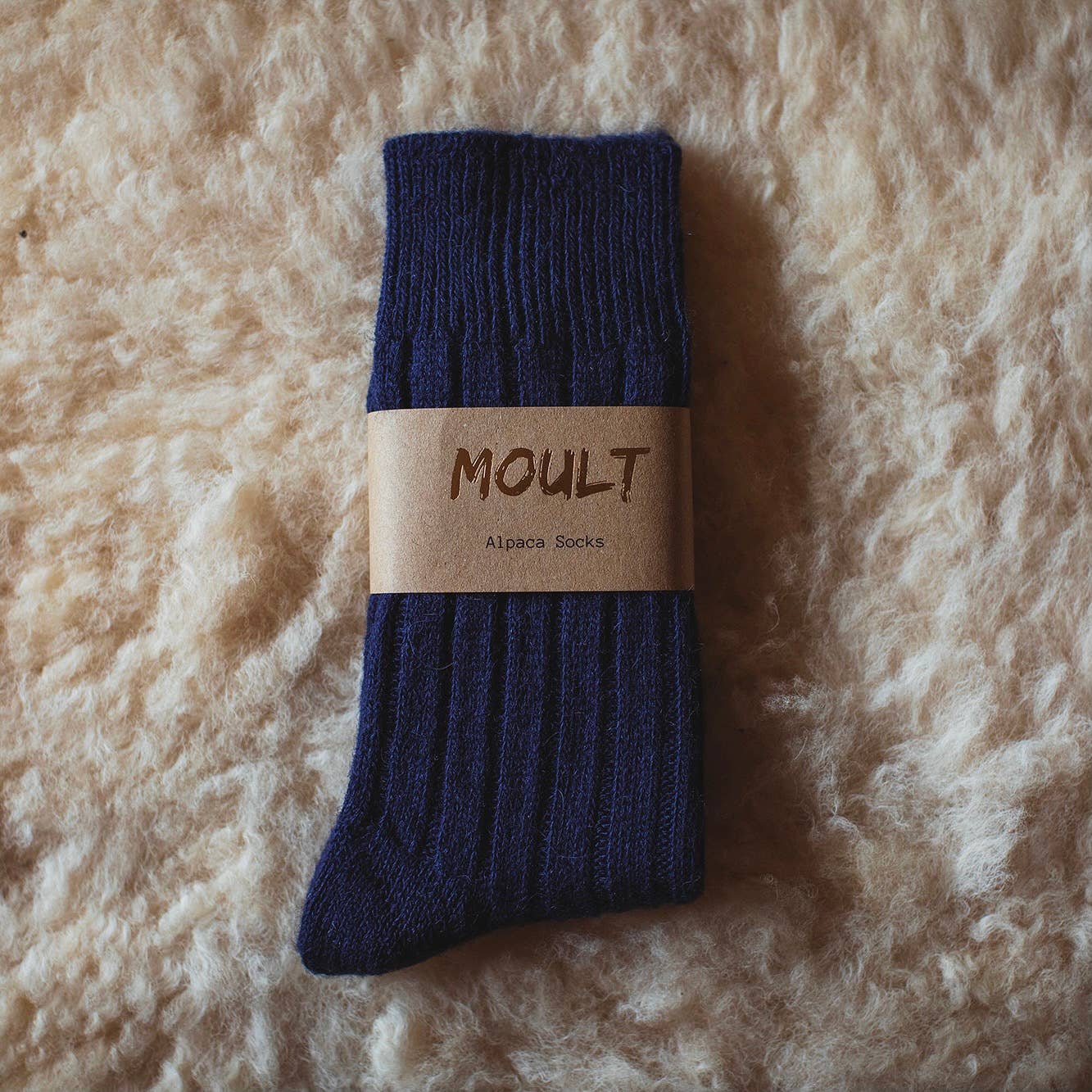 Moult - Alpaca Socks: Fawn, Small (UK4-7)