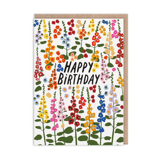 Ohh Deer UK + EU - Foxgloves Happy Birthday Card (11158)