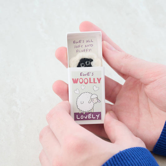 Marvling Bros Ltd - Ewes Woolly Lovely Wool Felt Sheep In A Matchbox