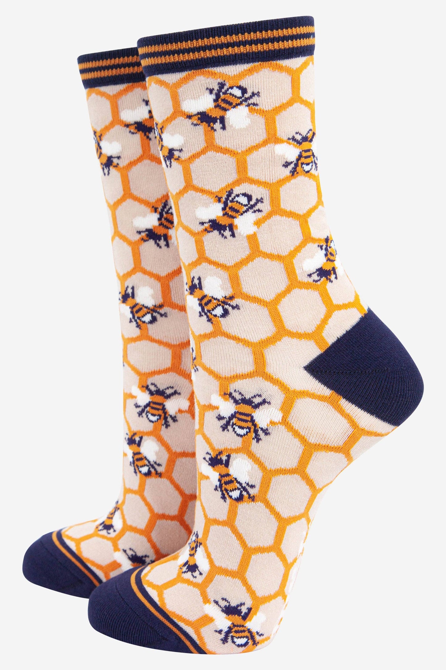 Sock Talk - Women's Honeycomb and Bee Bamboo Socks