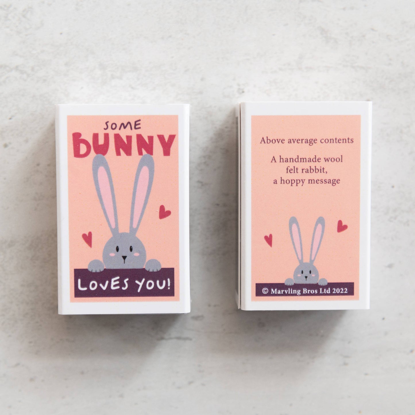 Marvling Bros Ltd - Some Bunny Loves You Wool Felt Rabbit In A Matchbox