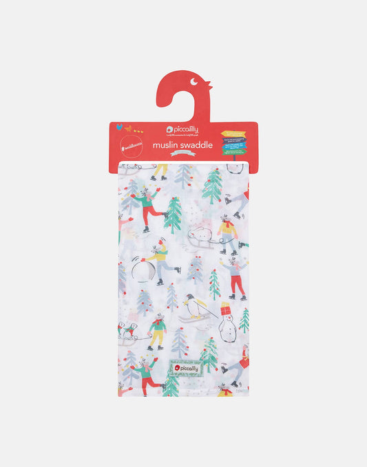 Piccalilly - WINTER WONDERLAND MUSLIN SWADDLE