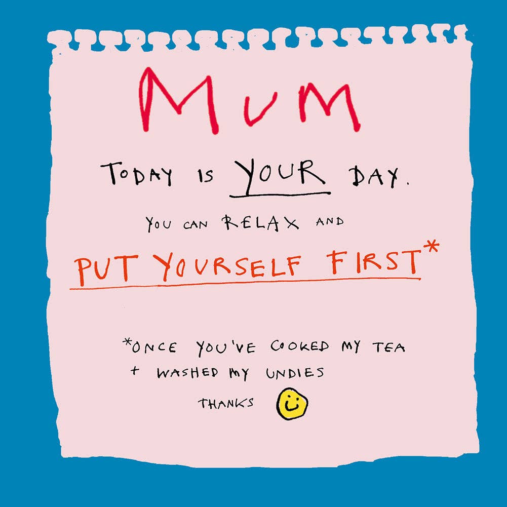Poet and Painter - 'Mum, Make My Tea ' Greetings Card , FP1069