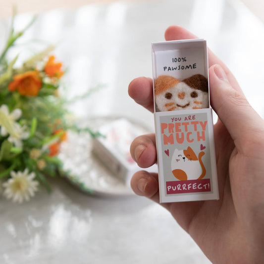 Marvling Bros Ltd - You're Purrfect Wool Felt Cat In A Matchbox