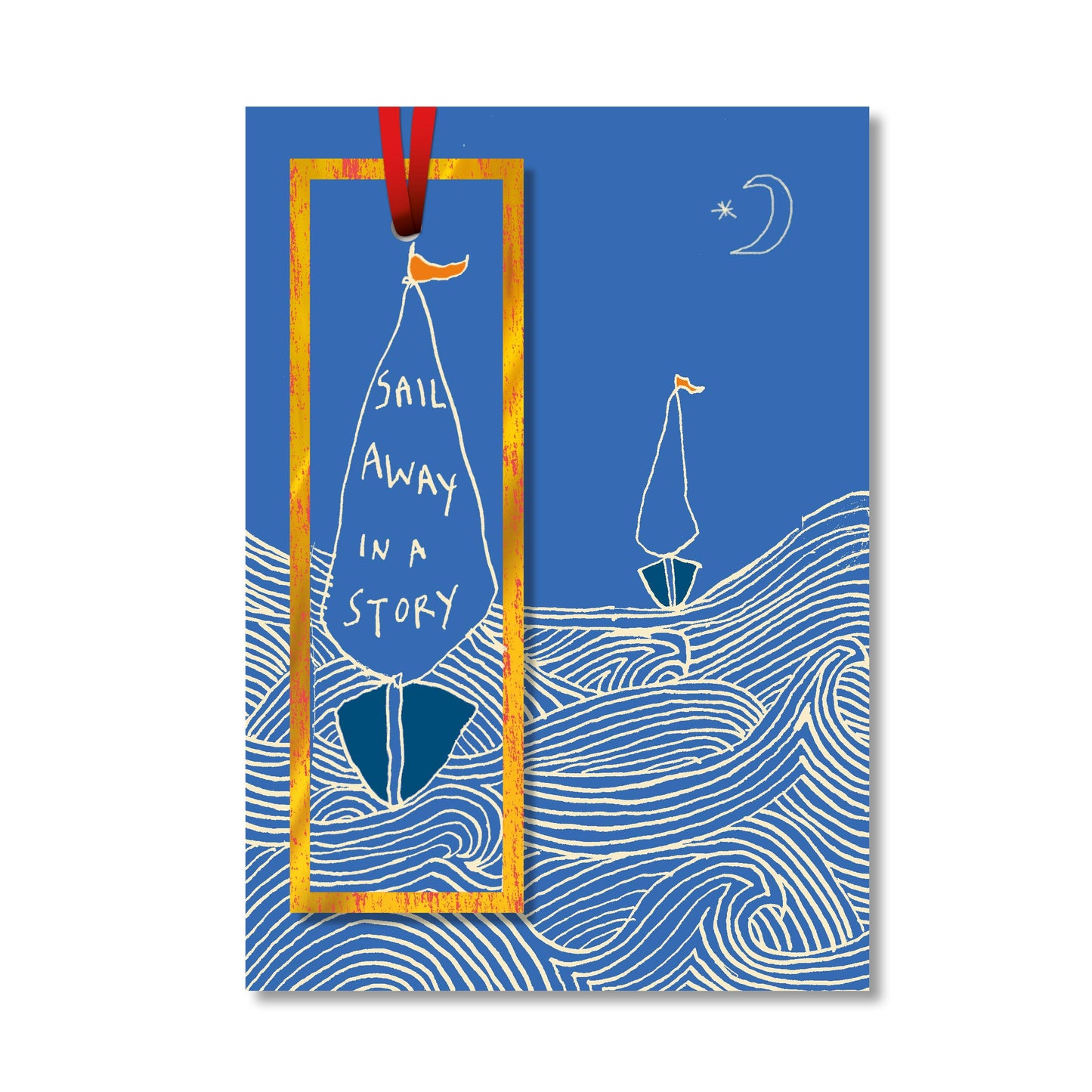 Poet and Painter - 'Sail Away in a Story' Bookmark Greetings Card , FP2010