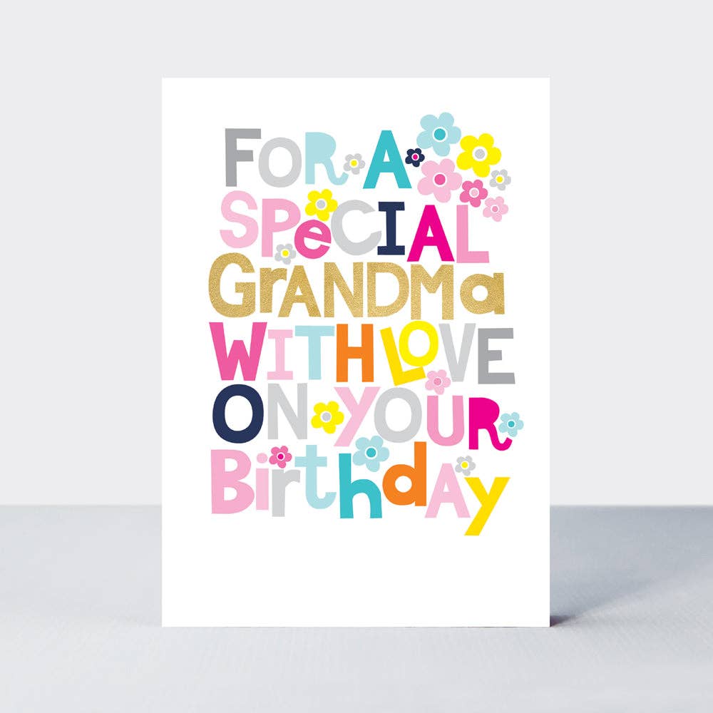 Rachel Ellen Designs - Checkmate - Grandma Birthday/Floral Words