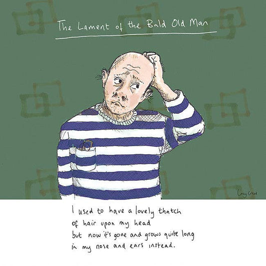 Poet and Painter - 'Bald Old Man' Greetings Card , FP9