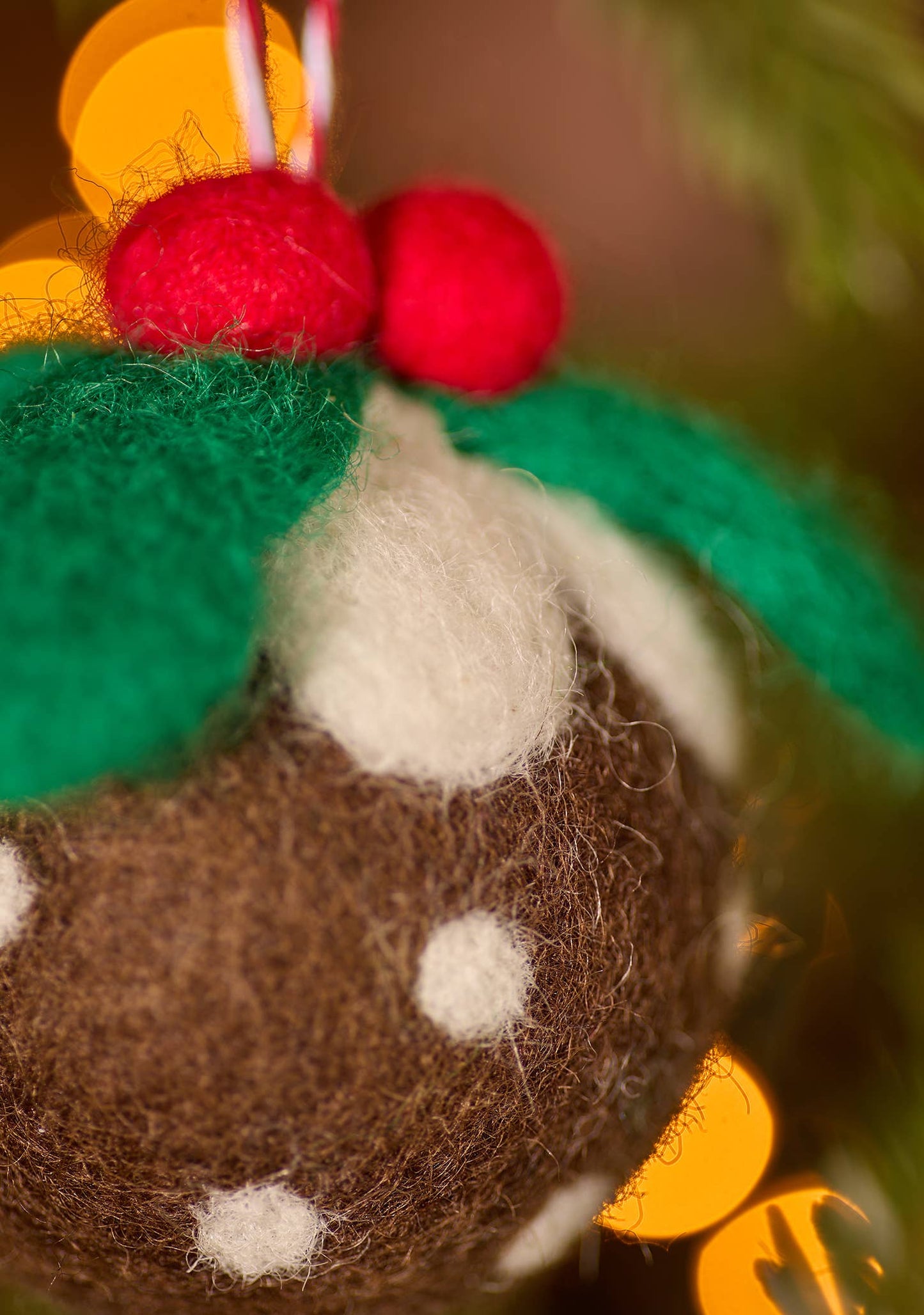 Namaste - Felt Christmas Pudding Bauble