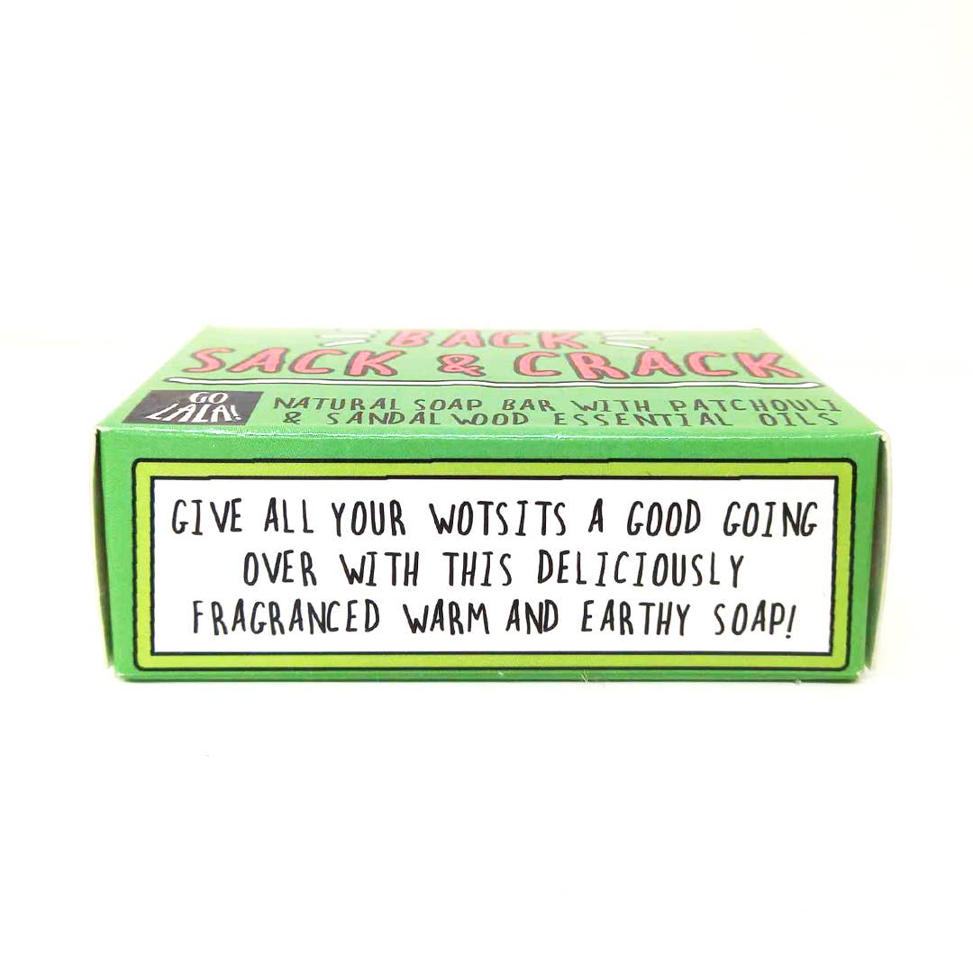 Go La La - Back, Sack & Crack Soap Sandalwood & Patchouli Funny Gift