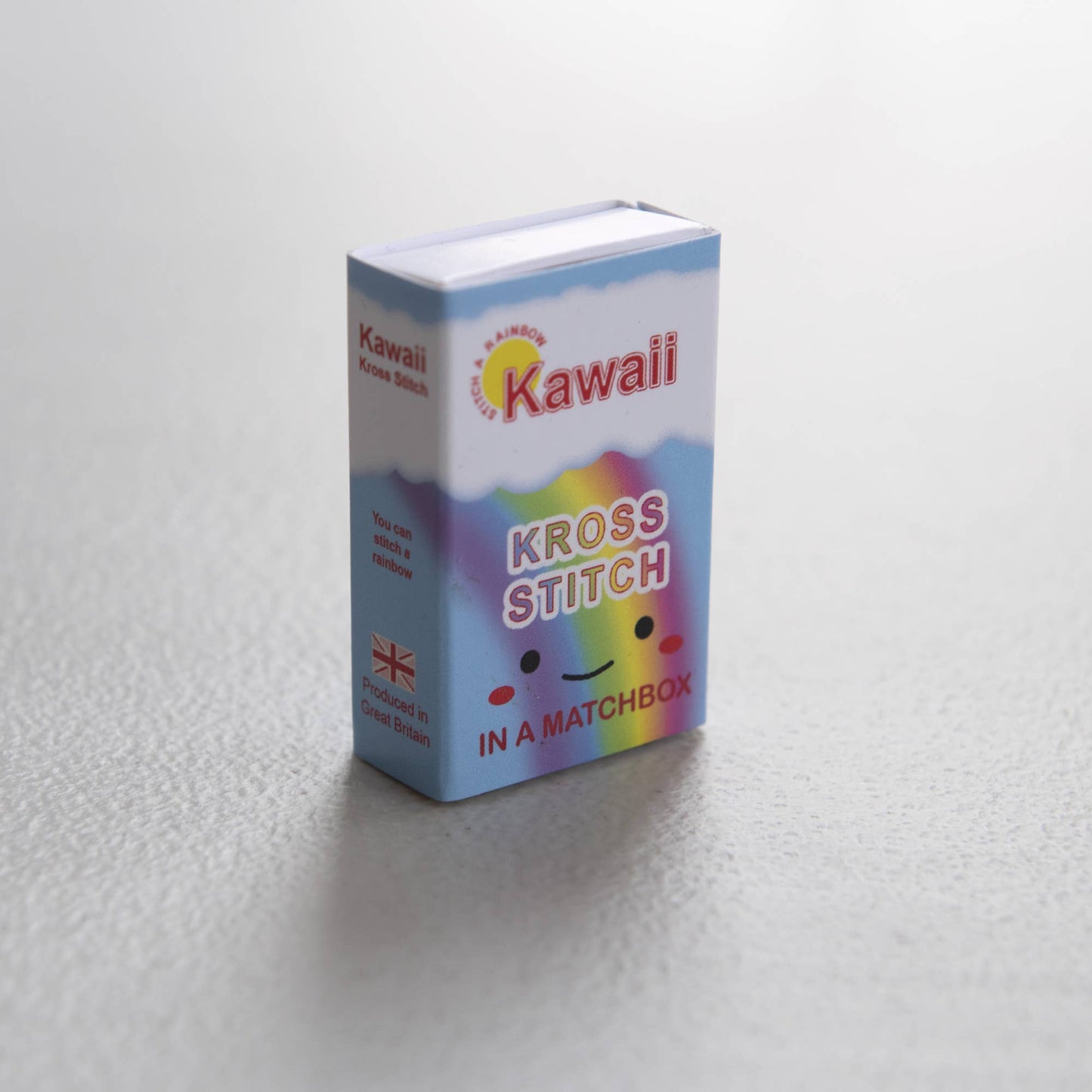Marvling Bros Ltd - Kawaii Rainbow Cloud Mini Cross Stitch Kit  In A Matchbox