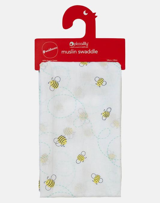 Piccalilly - MUSLIN SWADDLE - HONEY BEE