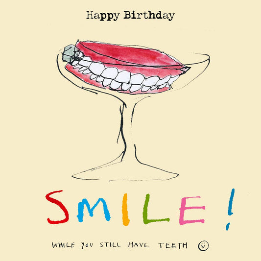 Poet and Painter - ' Birthday Teeth' Greetings Card , FP2046