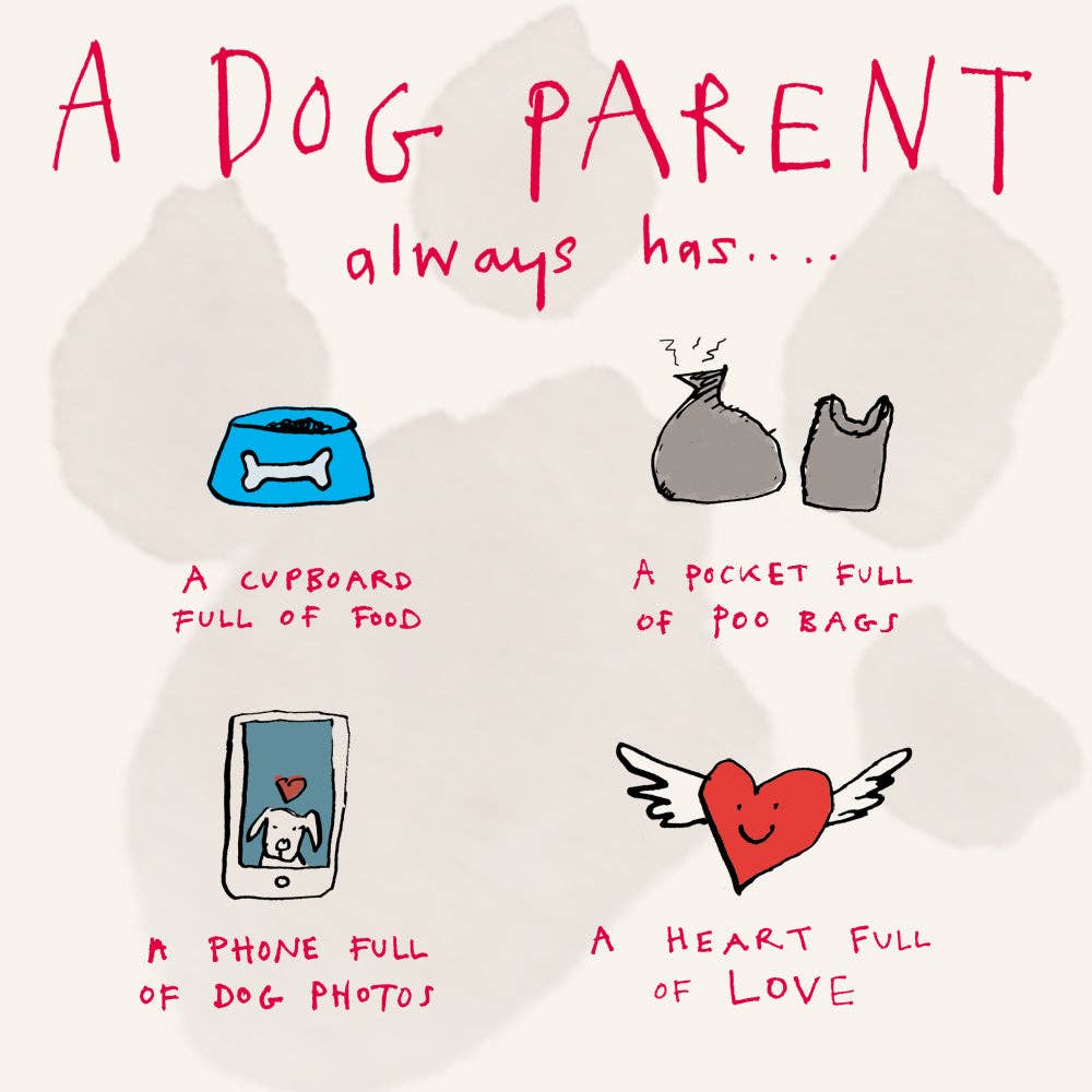 Poet and Painter - 'Dog Parent' Greetings Card , FP921