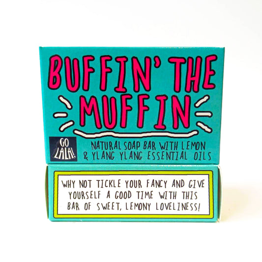 Go La La - Buffin' the Muffin Soap Lemon & Ylang Ylang Funny Gift