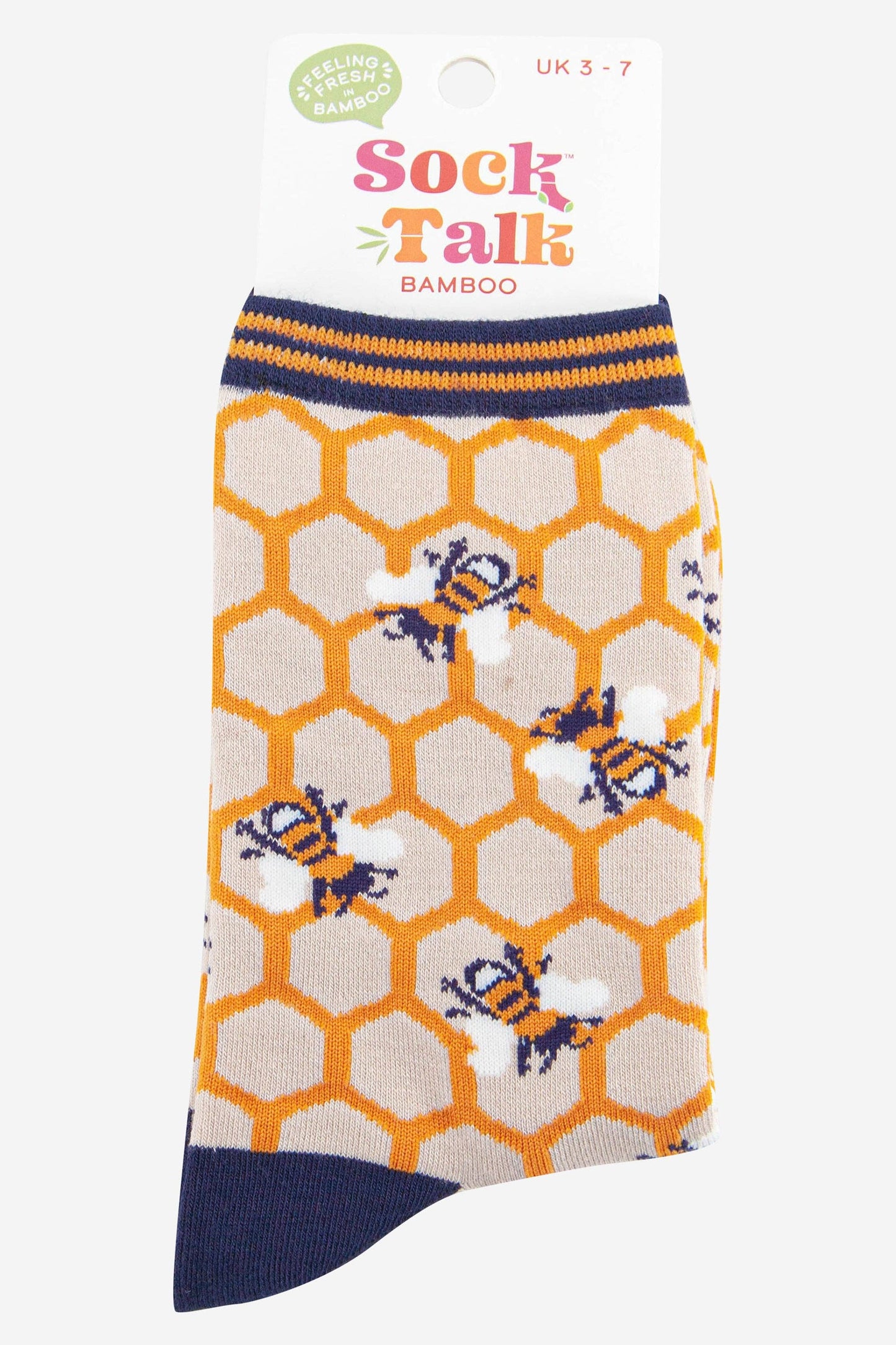 Sock Talk - Women's Honeycomb and Bee Bamboo Socks