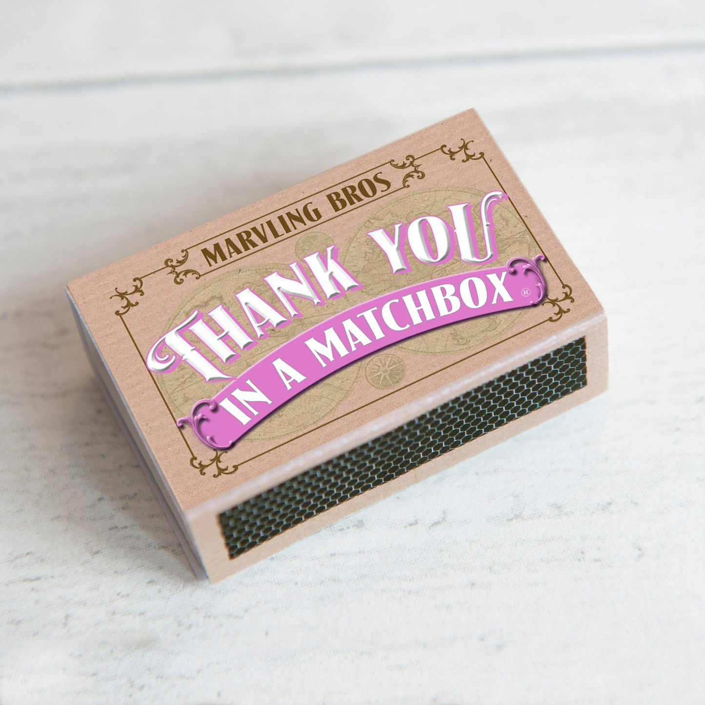 Marvling Bros Ltd - Thank You Bunch Of Roses In A Vase  In A Matchbox