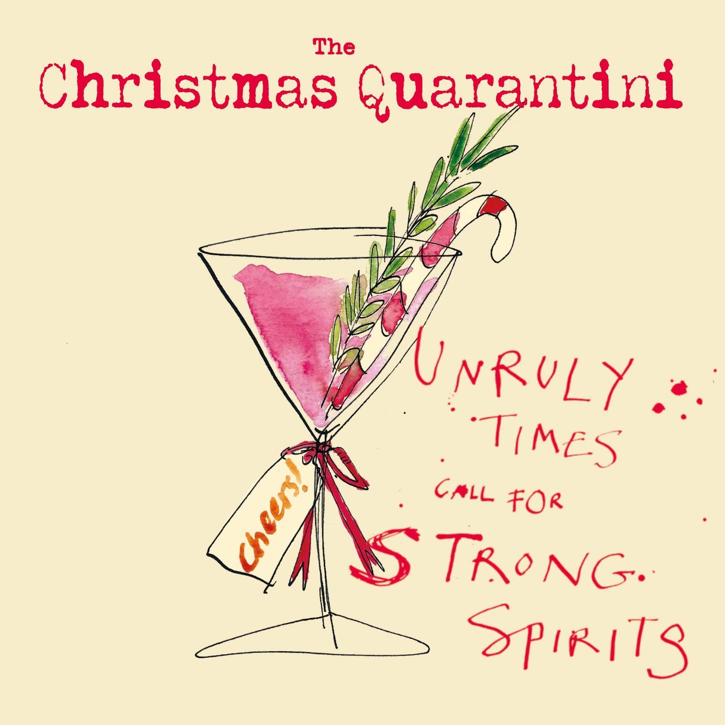 Poet and Painter - 'Christmas Quarantini' Christmas Card