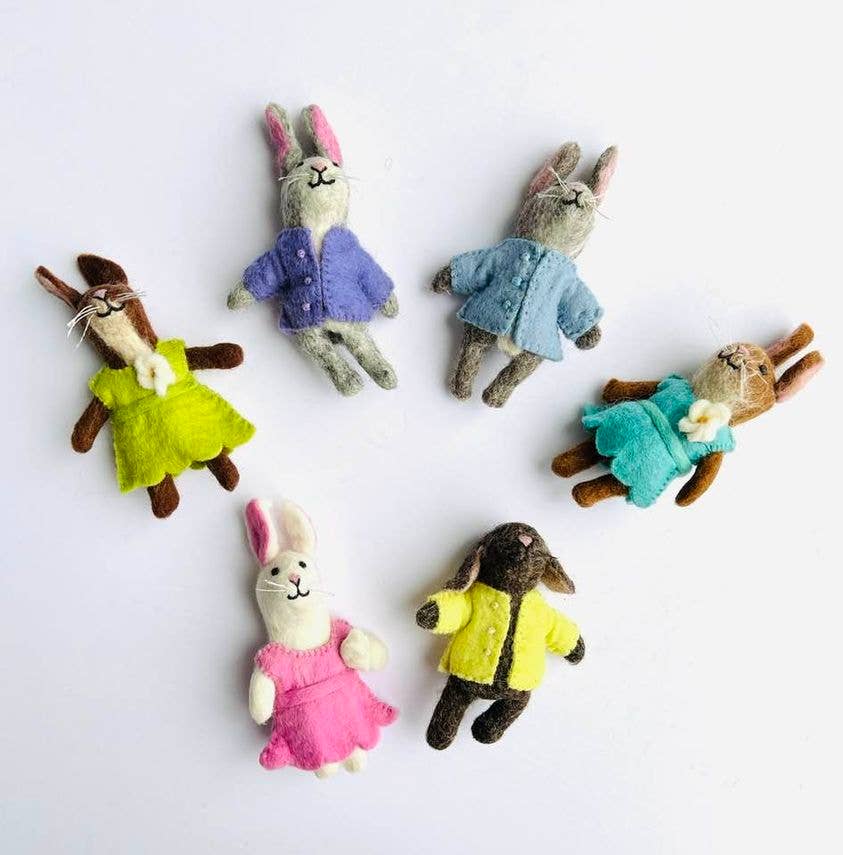 The Winding Road - Felt Bunny Finger Puppets