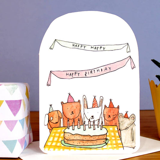 Laura Skilbeck - Animal Party Birthday Card