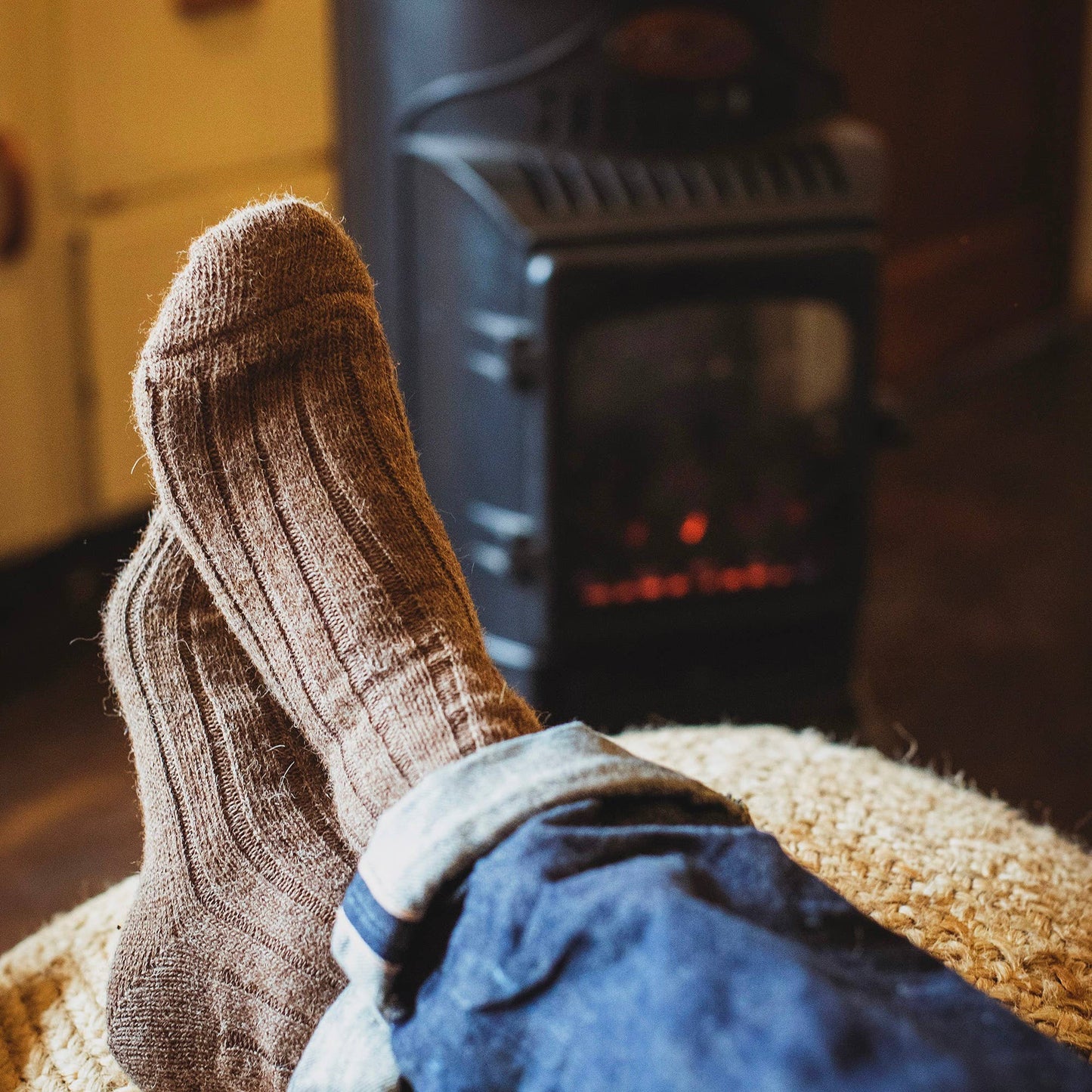 Moult - Alpaca Socks: Burnt Orange, Small (UK4-7)