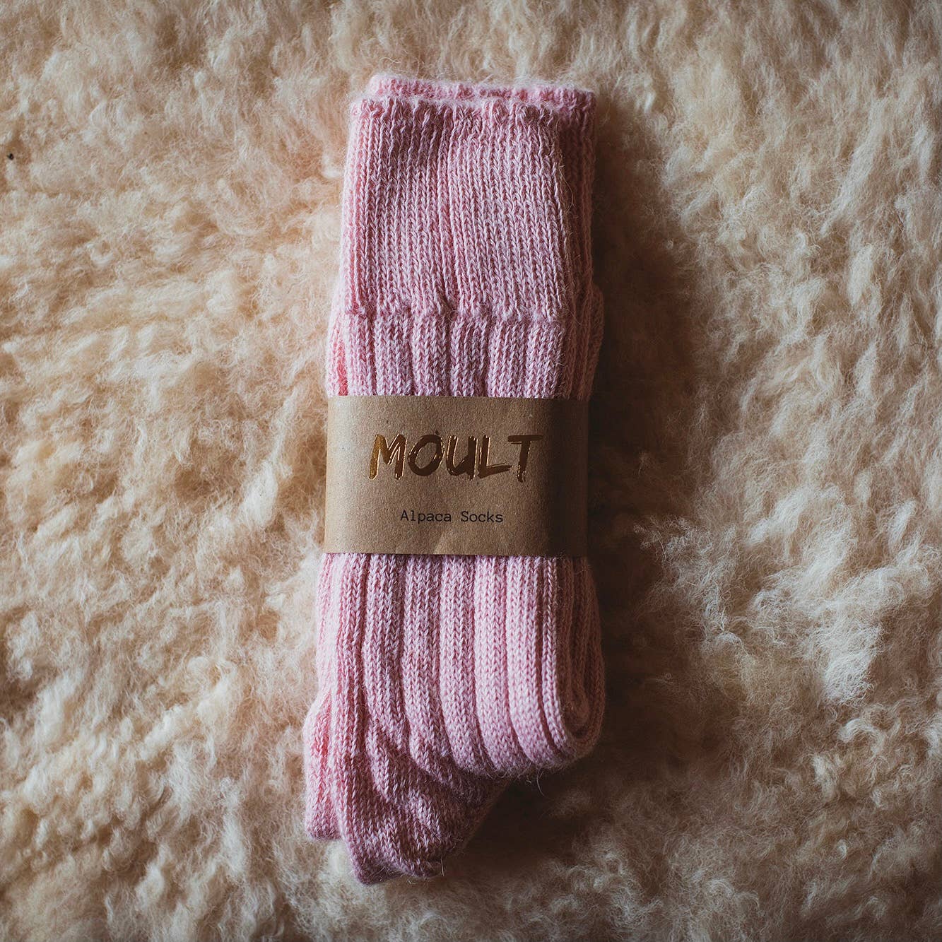 Moult - Alpaca Socks: Fawn, Small (UK4-7)