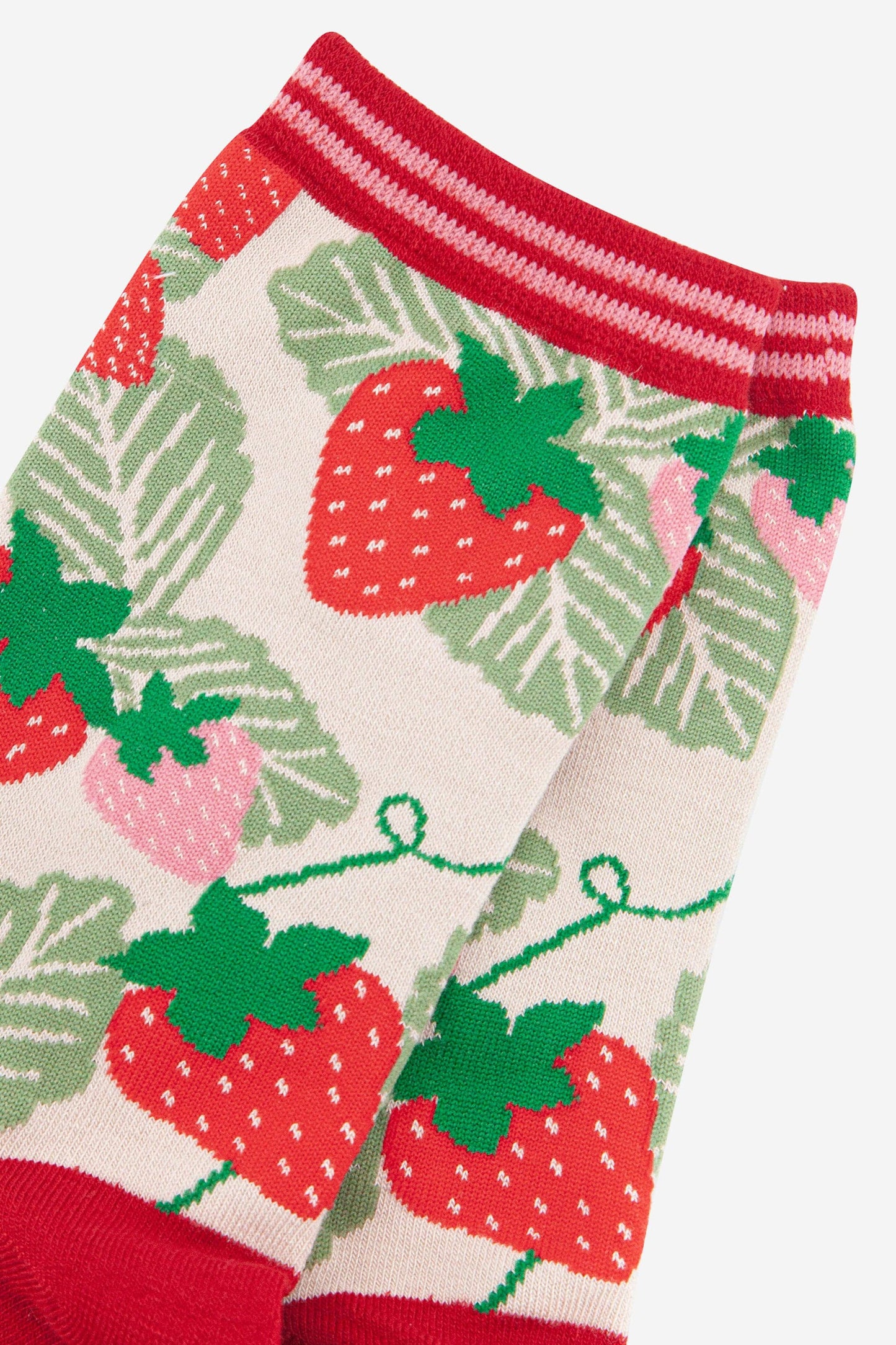 Sock Talk - Women's Strawberry Print Bamboo Socks