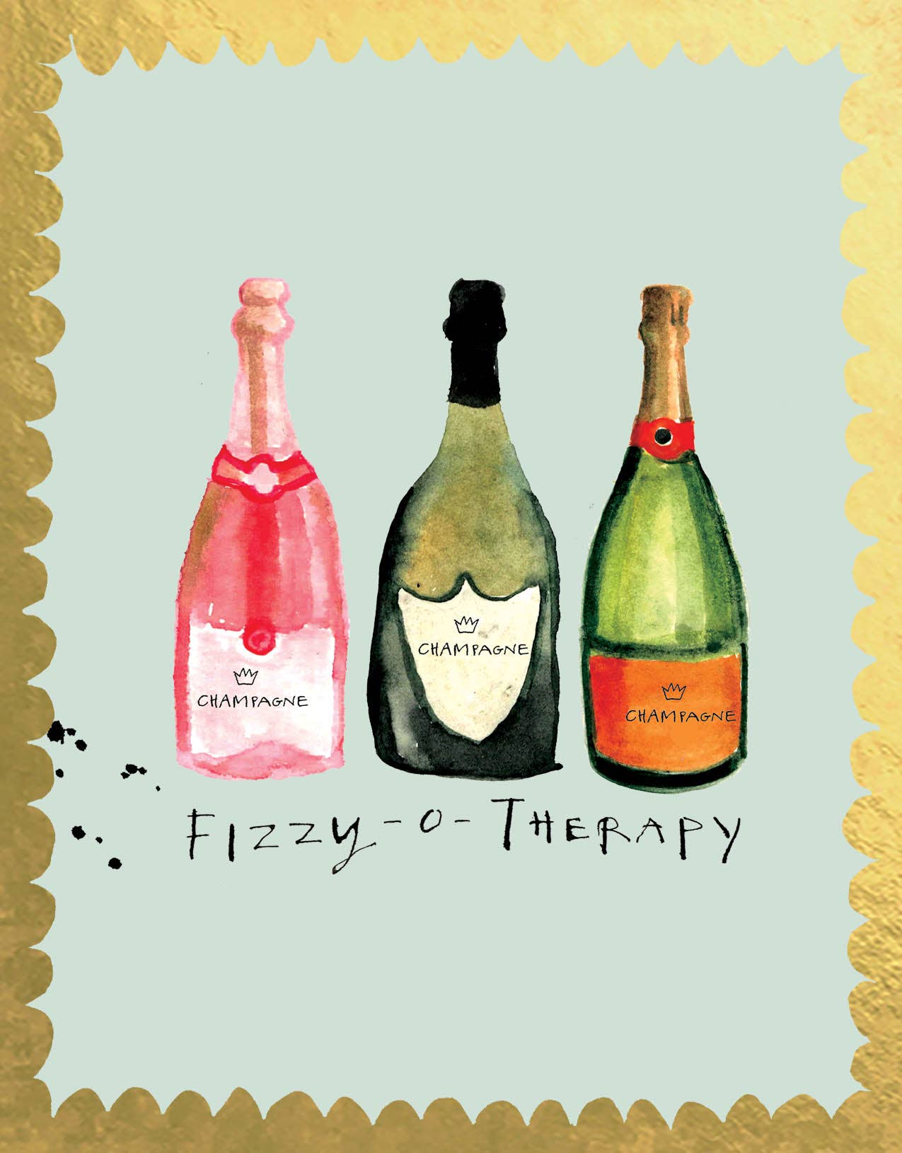 Poet and Painter - 'Fizzy-o-Therapy' Greetings Card - FP3476